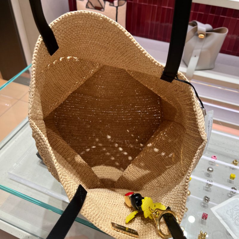 🎉新品好折扣✨Loewe 中型酒椰纖維 Puzzle Fold 托特包 自然色-14