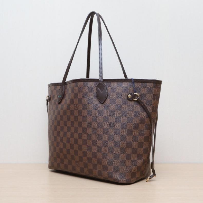 Neverfull 中 31 無子袋 棕色棋盤格 PVC-2