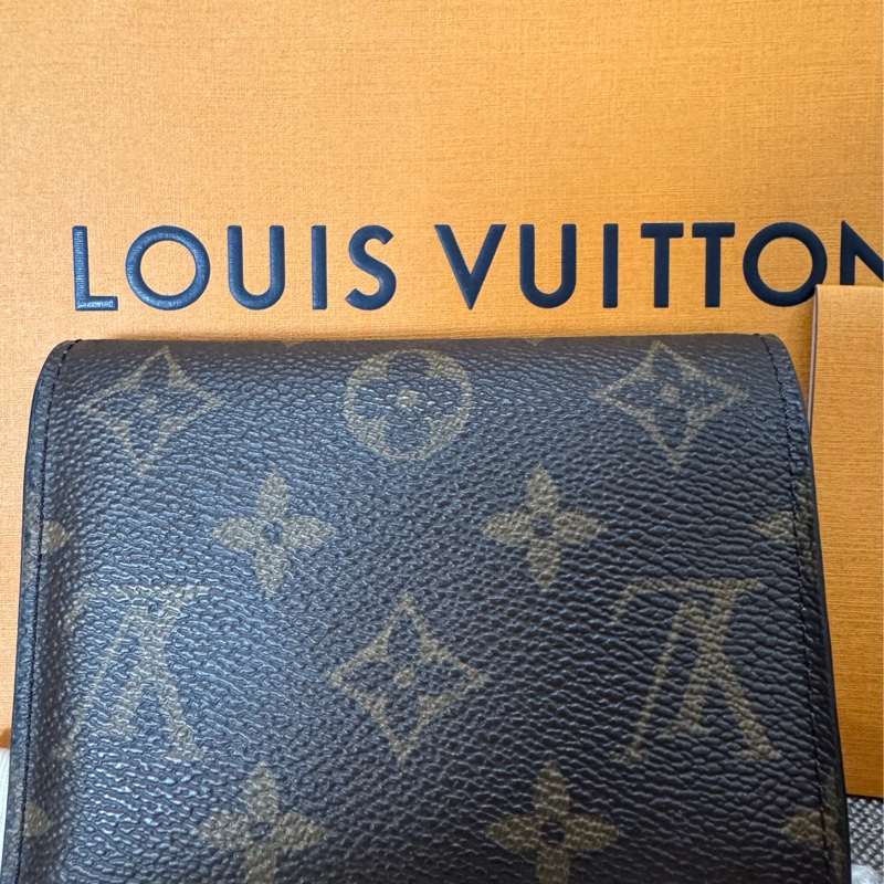 《專櫃大全配》Lv Vactorine 老花咖啡色經典短夾-5