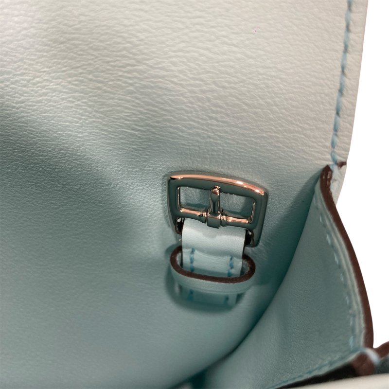 HERMES 愛馬仕 MINI HALZAN 22 SWIFT 手提肩背斜背包 水藍色-9