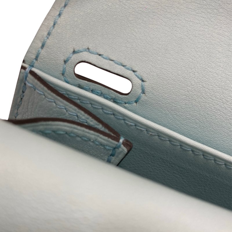 HERMES 愛馬仕 MINI HALZAN 22 SWIFT 手提肩背斜背包 水藍色-10