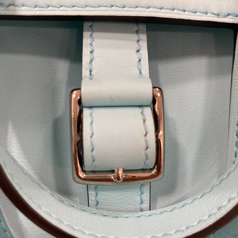 HERMES 愛馬仕 MINI HALZAN 22 SWIFT 手提肩背斜背包 水藍色-16