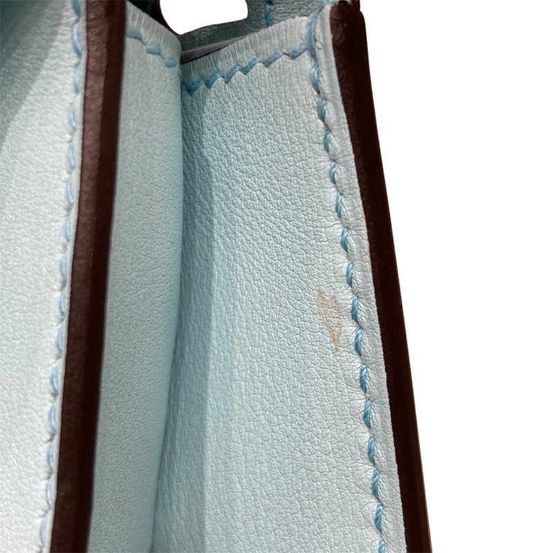HERMES 愛馬仕 MINI HALZAN 22 SWIFT 手提肩背斜背包 水藍色-18