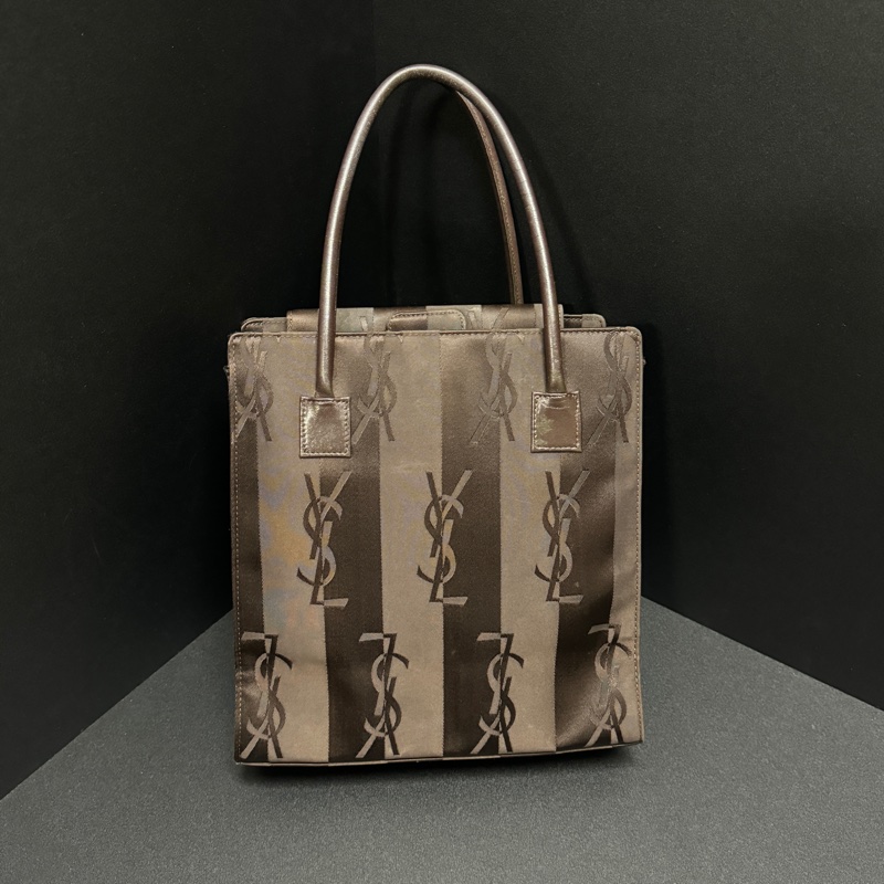 (極新🆕) YSL 黑老花 經典字體 手提+肩背包 專櫃73000!-8