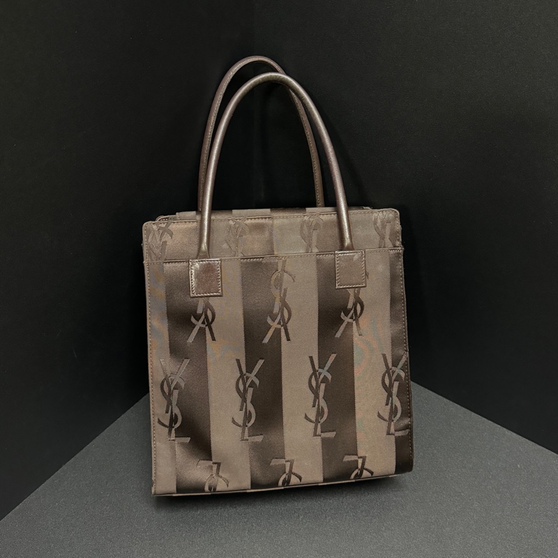 (極新🆕) YSL 黑老花 經典字體 手提+肩背包 專櫃73000!-9