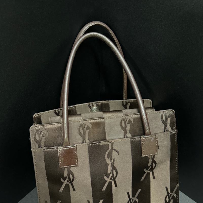 (極新🆕) YSL 黑老花 經典字體 手提+肩背包 專櫃73000!-12