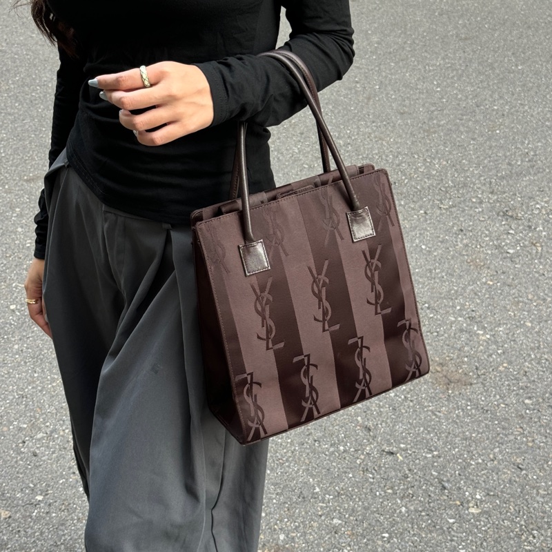 （極新🆕） YSL 黑老花 經典字體 手提+肩背包 專櫃73000！-28