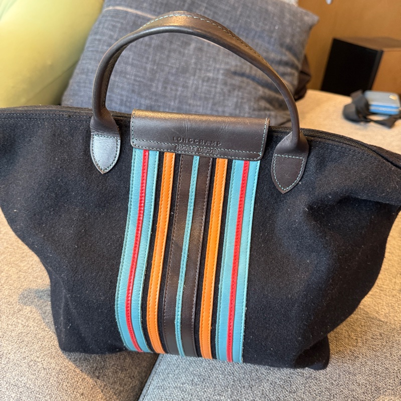 Longchamp 羊毛手提包-4