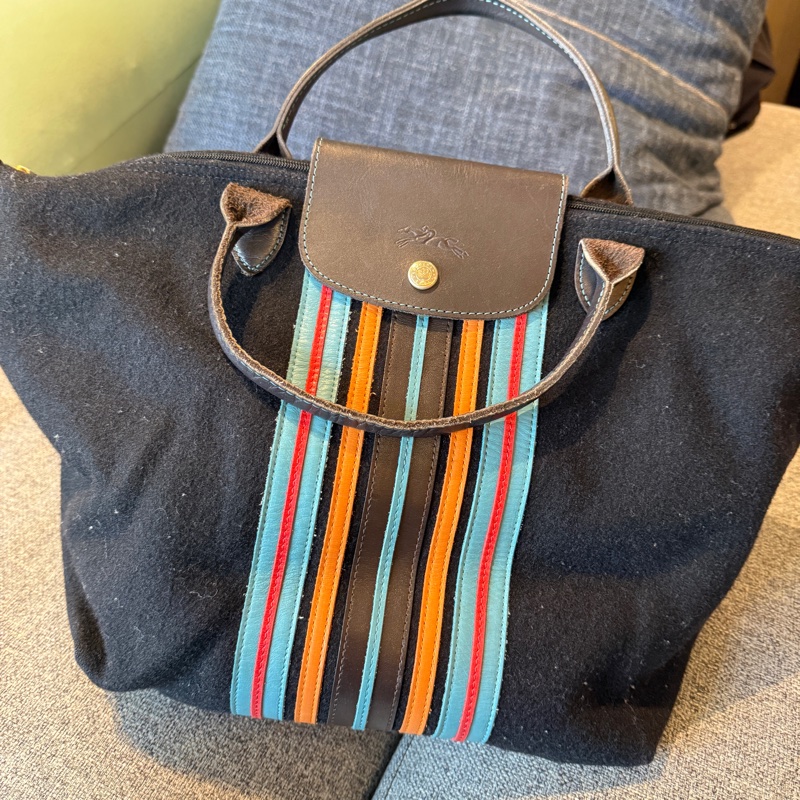 Longchamp 羊毛手提包-5