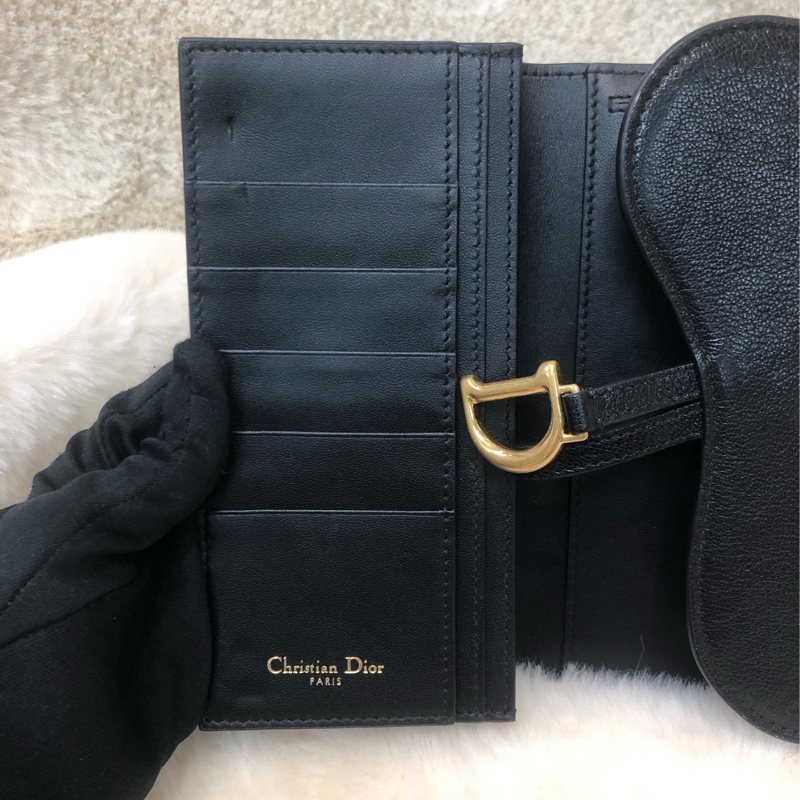 Dior 馬鞍黑色中長銀包 XB820-6