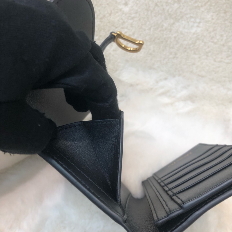 Dior 馬鞍黑色中長銀包 XB820-7