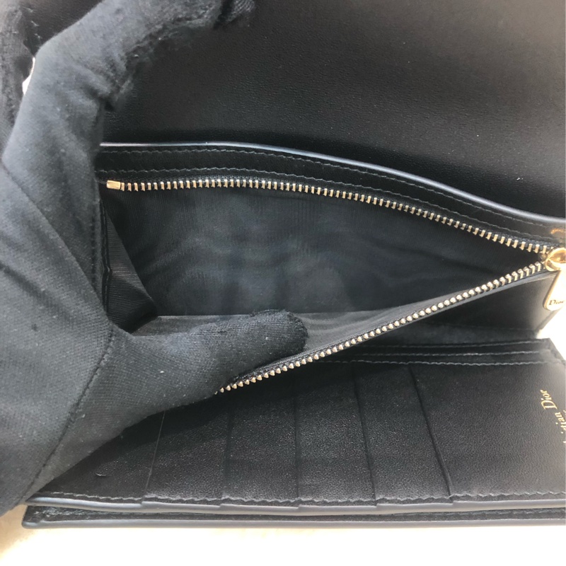 Dior 馬鞍黑色中長銀包 XB820-12