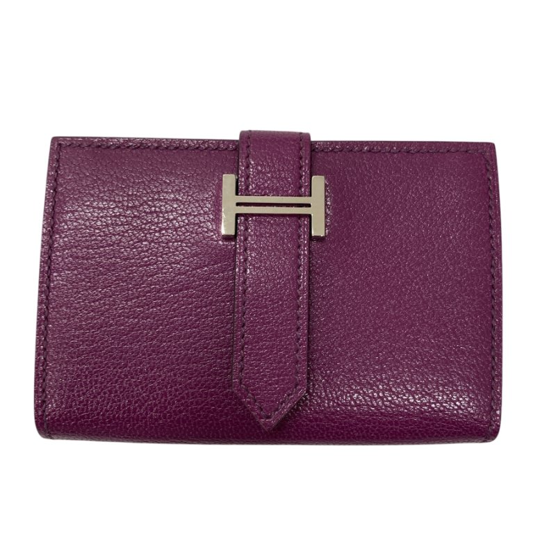 HERMES 愛馬仕 BEARN 錢包卡片夾 紫色-0