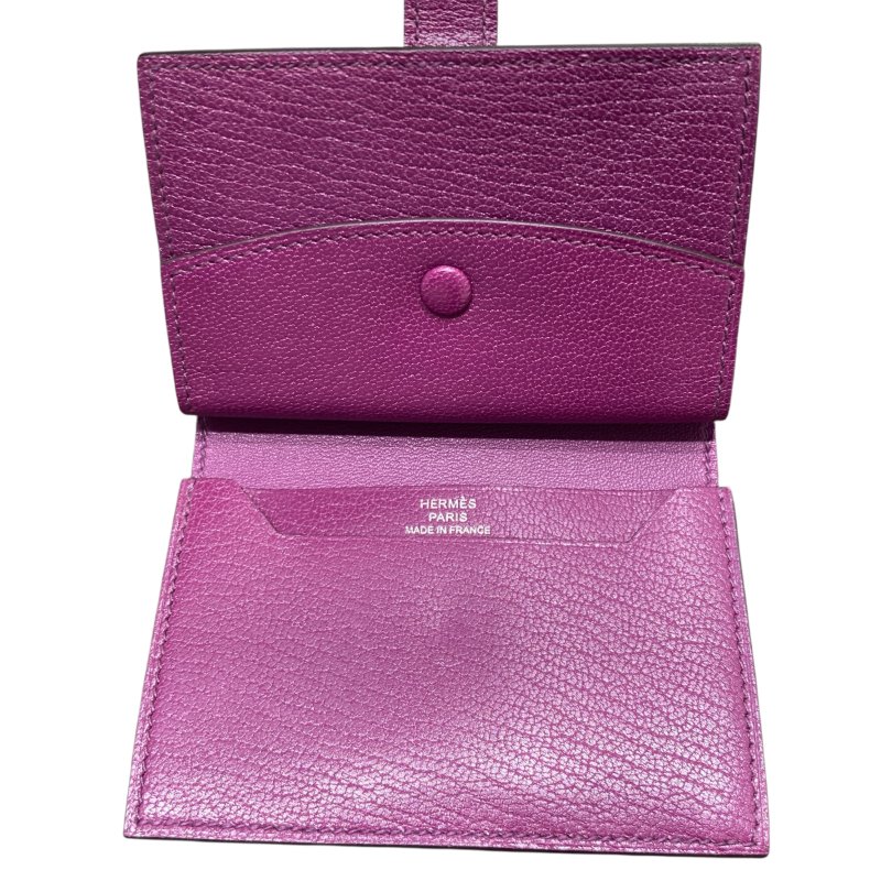 HERMES 愛馬仕 BEARN 錢包卡片夾 紫色-4