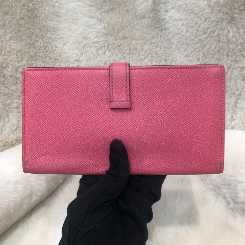 Hermes Bearn 粉色長銀包 XB824-1