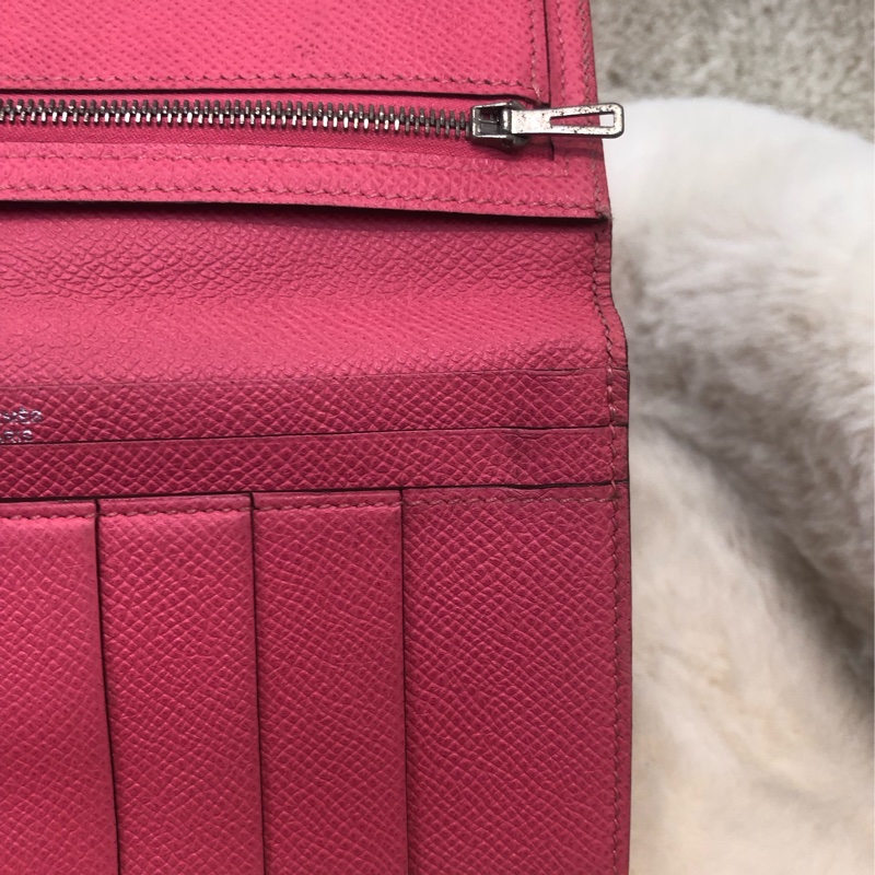 Hermes Bearn 粉色長銀包 XB824-13