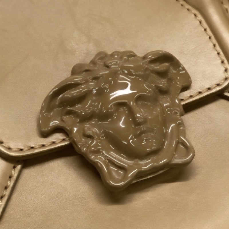 VERSACE 凡賽斯 Palazzo Empire 小號駝色經典梅杜莎LOGO 2 way側背 手提包-4