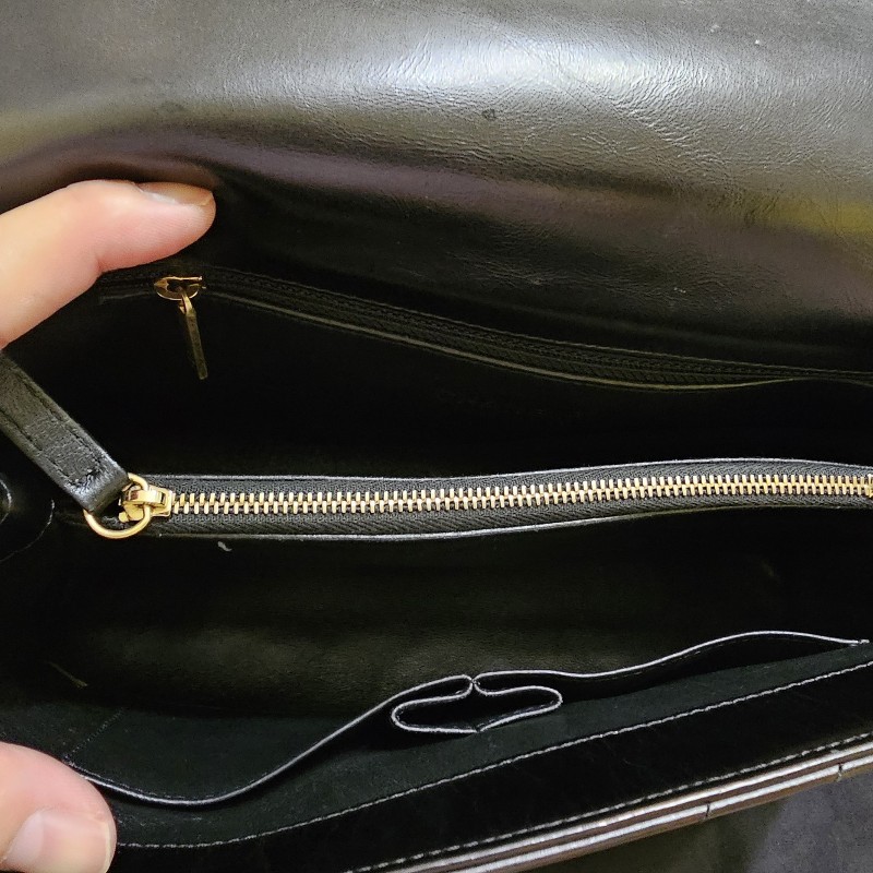Chanel Coco handle 28黑金/鞣質牛皮/蜥蜴手柄-10