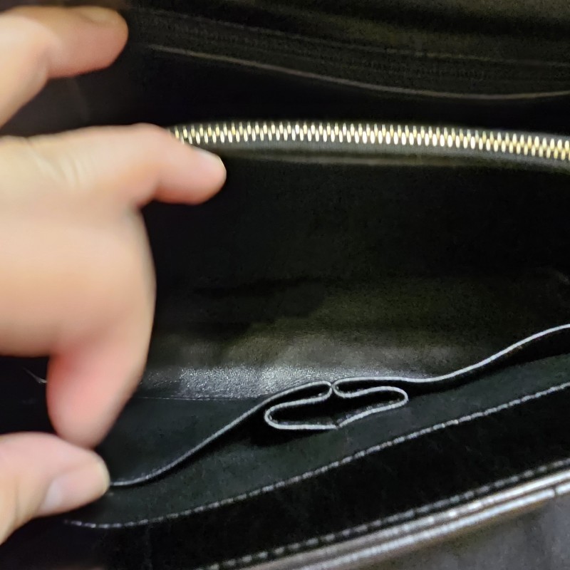 Chanel Coco handle 28黑金/鞣質牛皮/蜥蜴手柄-11