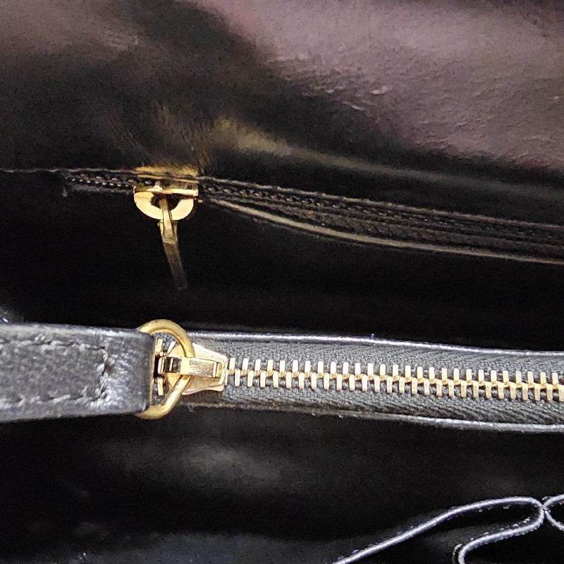 Chanel Coco handle 28黑金/鞣質牛皮/蜥蜴手柄-14