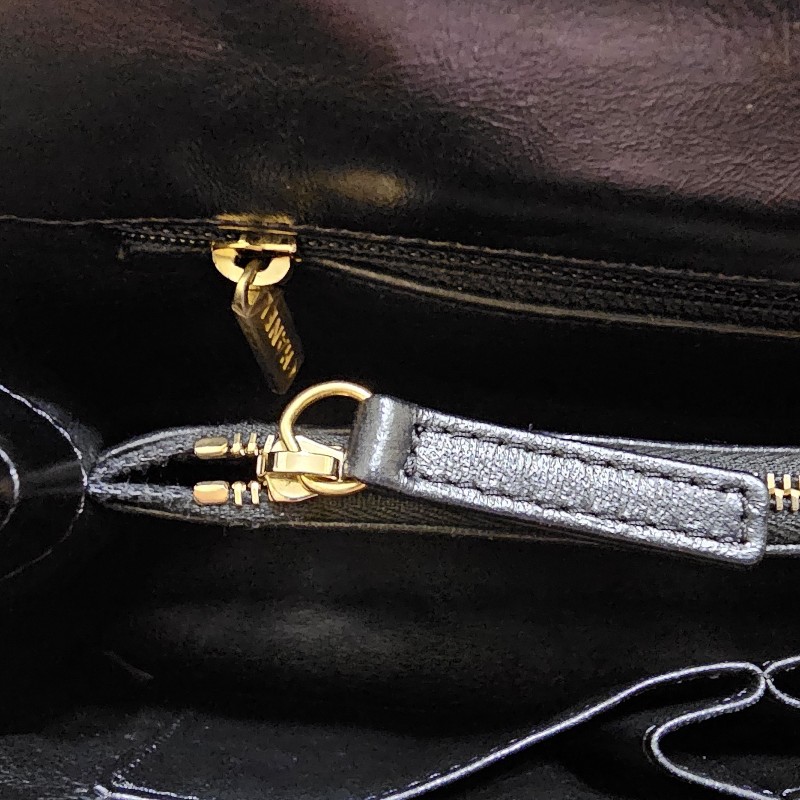 Chanel Coco handle 28黑金/鞣質牛皮/蜥蜴手柄-15