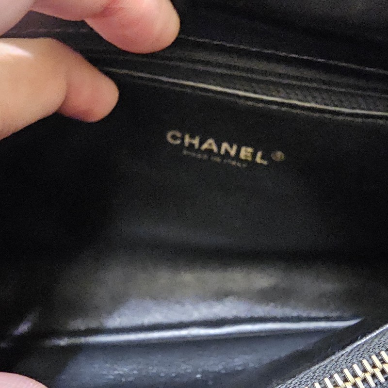 Chanel Coco handle 28黑金/鞣質牛皮/蜥蜴手柄-17