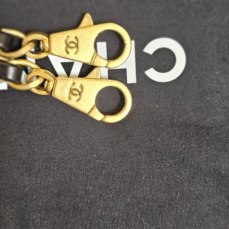 Chanel Coco handle 28黑金/鞣質牛皮/蜥蜴手柄-23