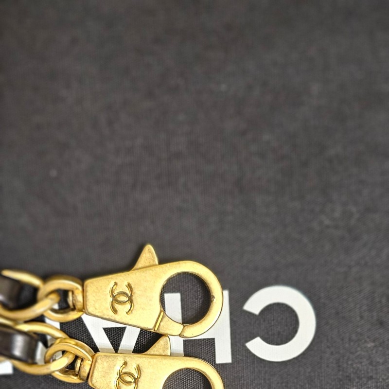 Chanel Coco handle 28黑金/鞣質牛皮/蜥蜴手柄-31