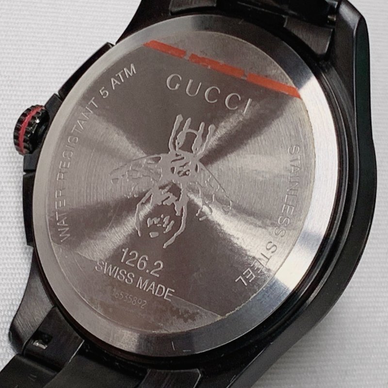 GUCCI G-Timeless蜜蜂鋼帶腕錶-5