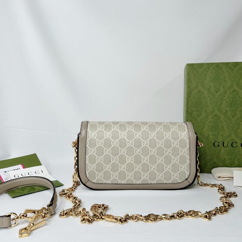 GUCCI Horsebit 1955燕麥色法棍包-1