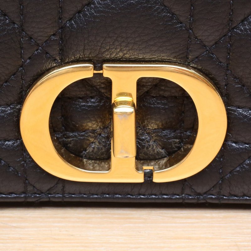 DIOR Caro超迷你13黑色牛皮金扣2021肩背包-5