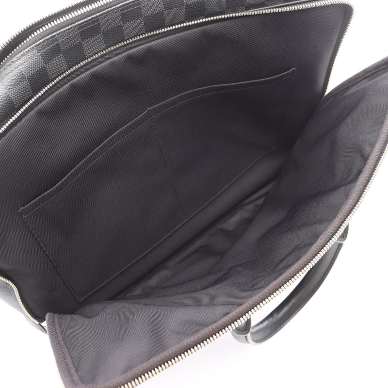 Louis Vuitton Ikar NM 公事包，塗層帆布和皮革，Damier Graphite 飾面，男士，黑色，N40007-3