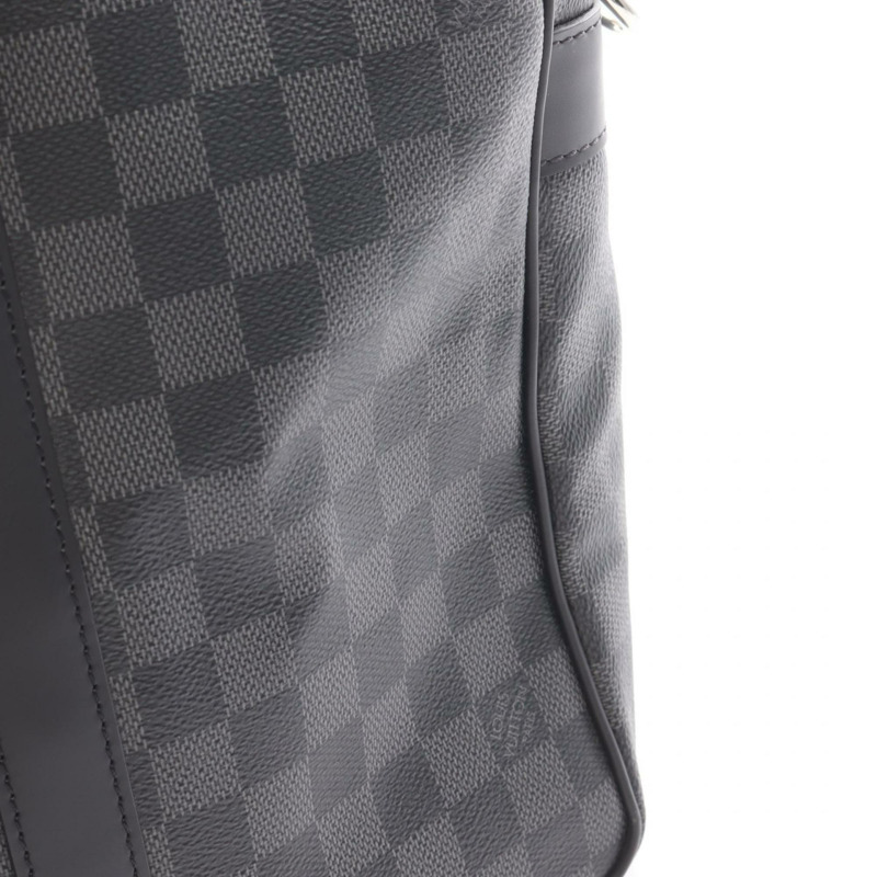 Louis Vuitton Ikar NM 公事包，塗層帆布和皮革，Damier Graphite 飾面，男士，黑色，N40007-6