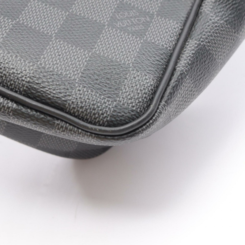 Louis Vuitton Ikar NM 公事包，塗層帆布和皮革，Damier Graphite 飾面，男士，黑色，N40007-7