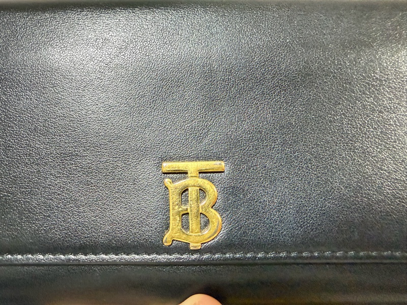 Burberry TB LOGO黑長夾-2