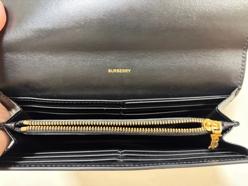 Burberry TB LOGO黑長夾-4