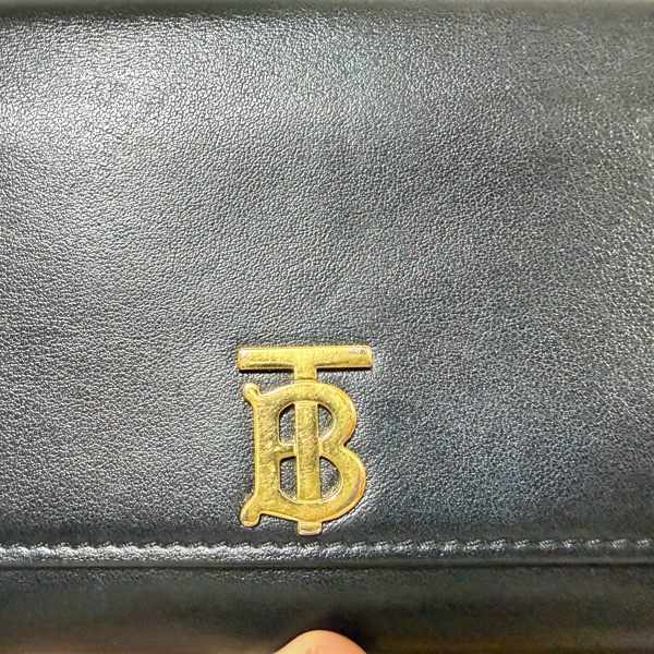 Burberry TB LOGO黑長夾-11