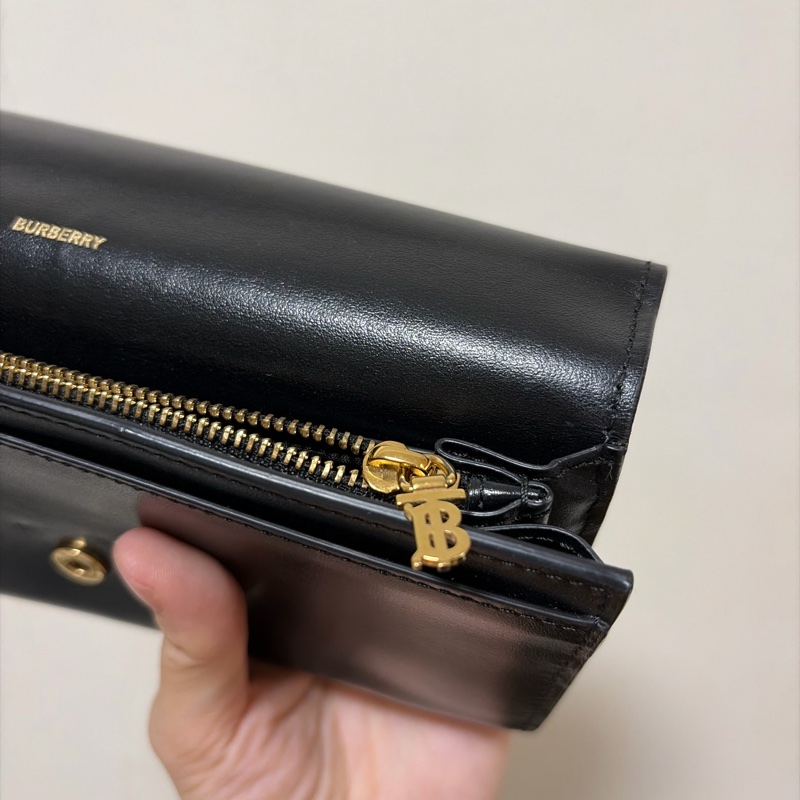 Burberry TB LOGO黑長夾-12