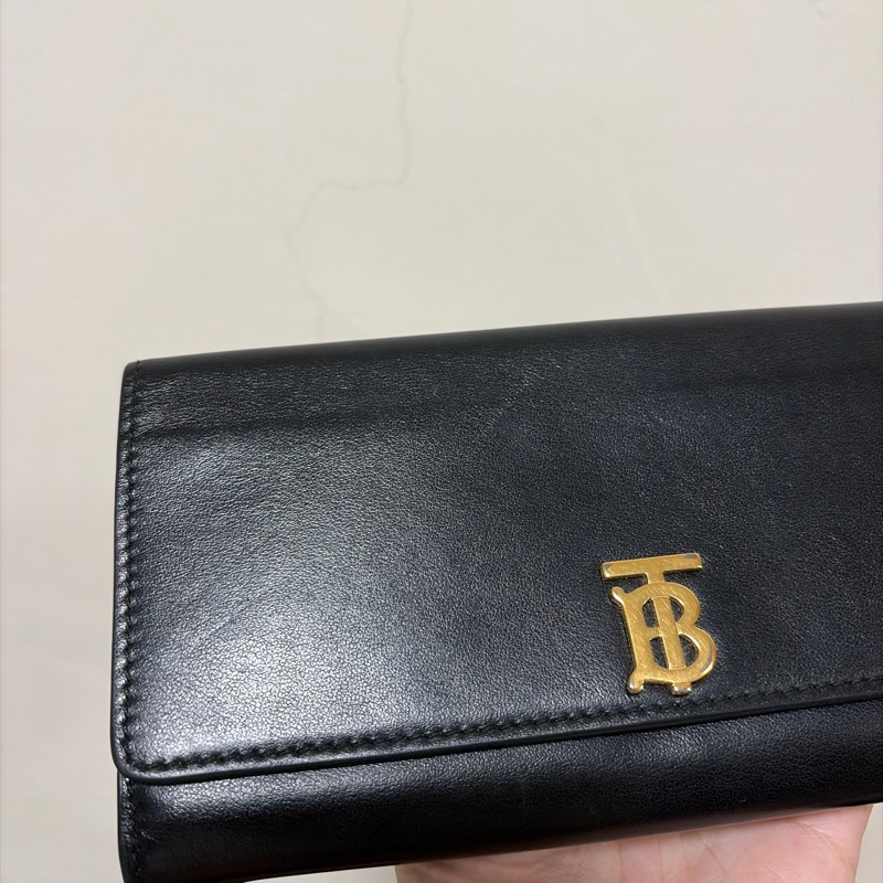Burberry TB LOGO黑長夾-14