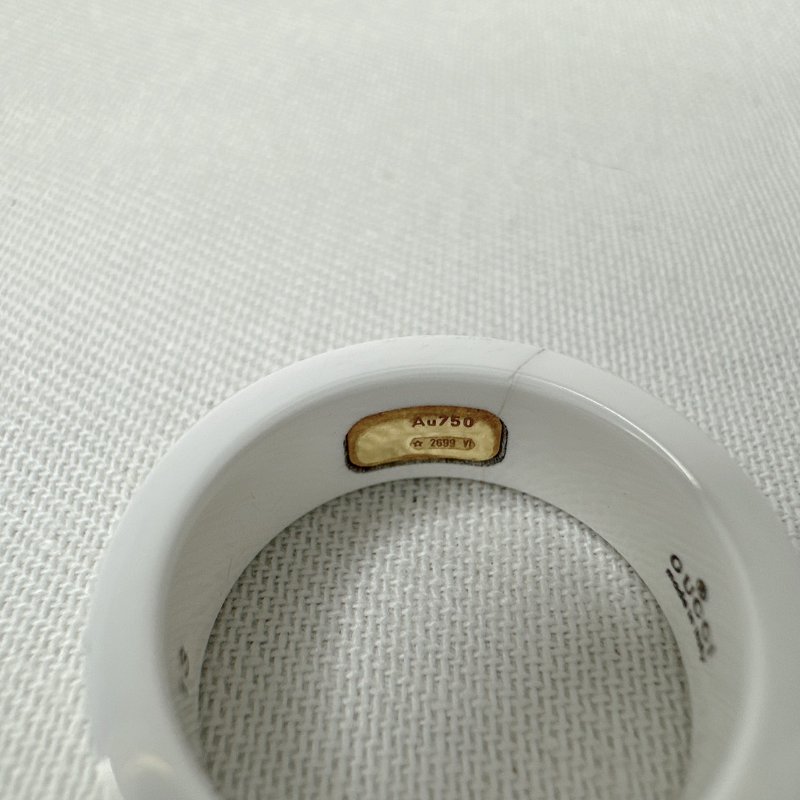 GUCCI Icon 18K黃金白鋯石戒指-6