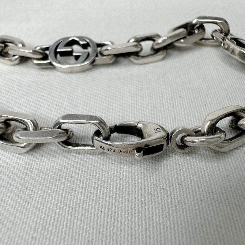 GUCCI Interlocking 925純銀手鍊-7