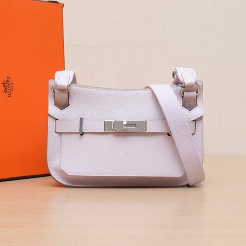 HERMES Jypsiere吉普賽mini09夢幻紫EC皮B刻銀扣肩背包