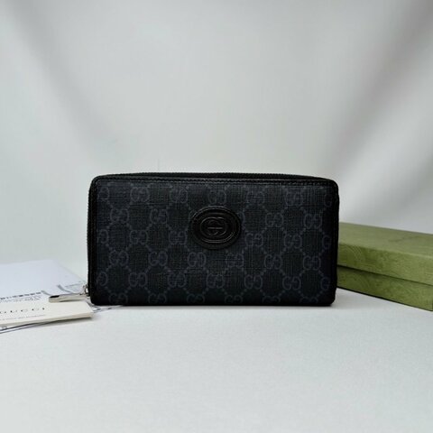 GUCCI Interlocking G拉鍊長夾