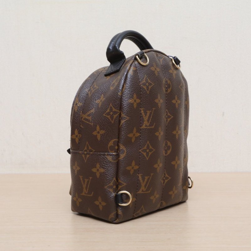 LOUIS VUITTON PalmSprings小書包Mini17新款拉鏈外露老花PVC2019肩背包-5