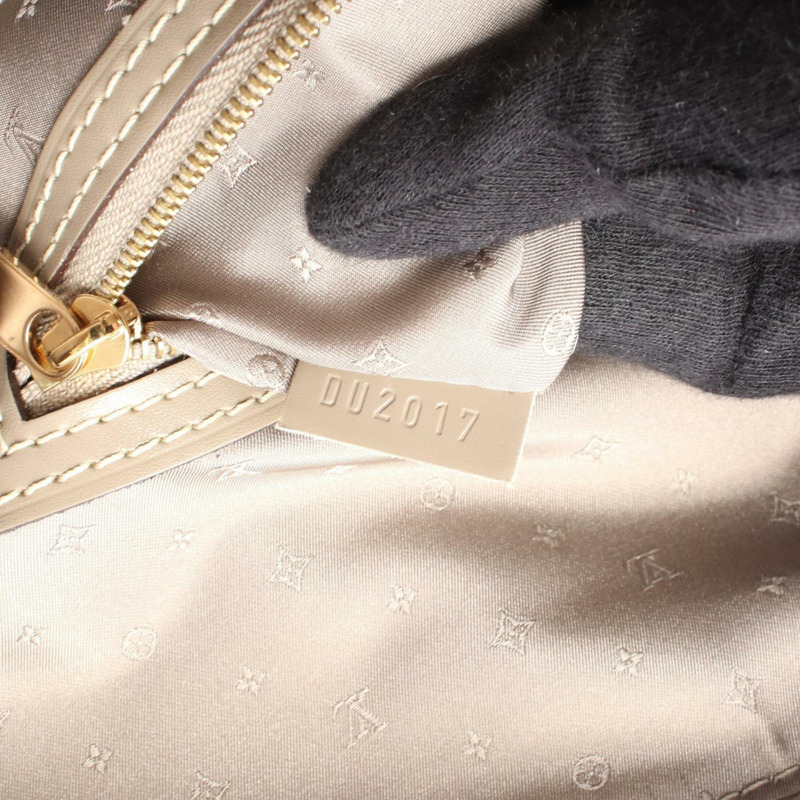 Louis Vuitton Lockit MM 手提包，皮革，Suhali，女款，米色，Verone，M91791-4
