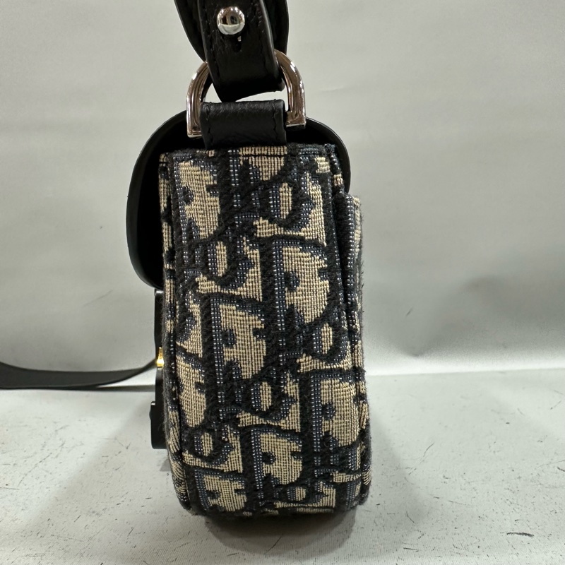 Dior 2ADCA435 老花牛皮黑釦馬鞍斜背包Mini Saddle-1