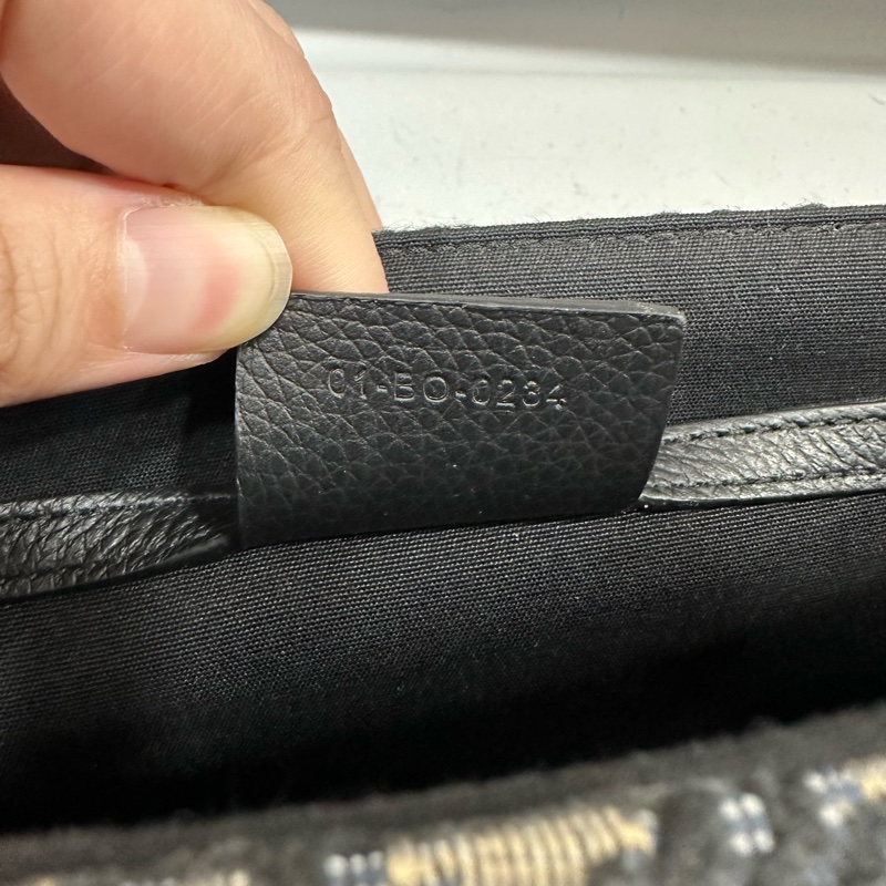 Dior 2ADCA435 老花牛皮黑釦馬鞍斜背包Mini Saddle-24