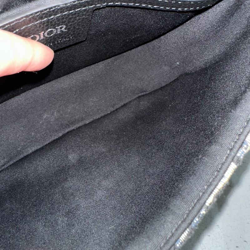 Dior 2ADCA435 老花牛皮黑釦馬鞍斜背包Mini Saddle-27