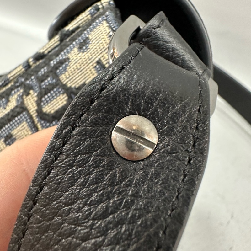 Dior 2ADCA435 老花牛皮黑釦馬鞍斜背包Mini Saddle-37