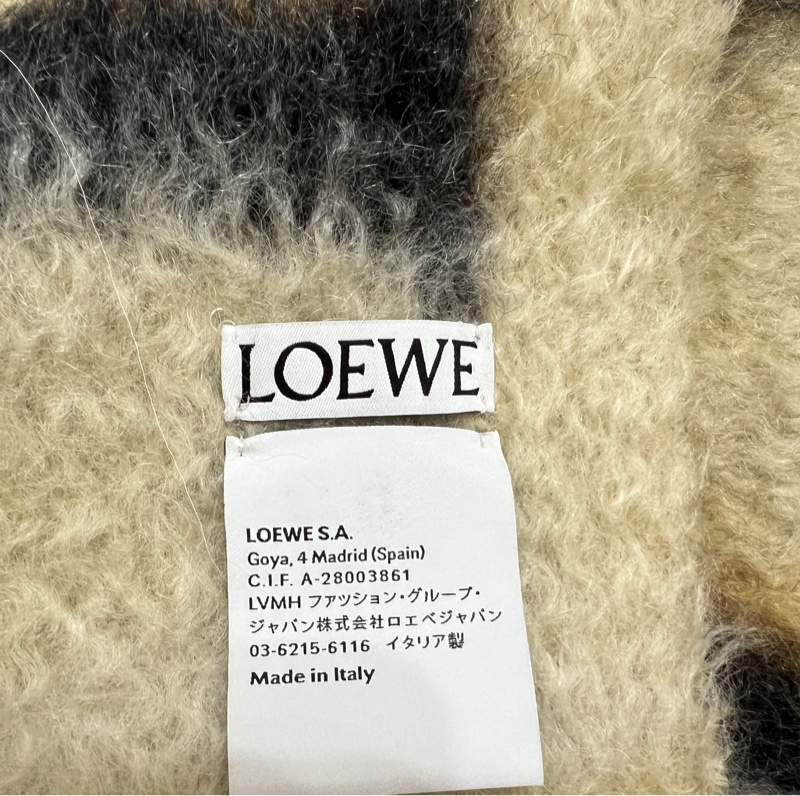 Loewe 羊毛混馬海毛圍巾-7